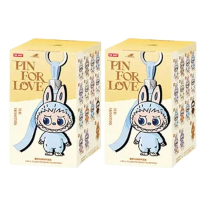 Labubu Pin for Love – Ciondolo in peluche, confezione sigillata (A-M) (2 scatole cieche)