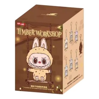 Labubu The Monsters Timber Workshop Ciondolo che gioca sull’altalena Pop Land Esclusiva confezione sigillata (1 scatola cieca)