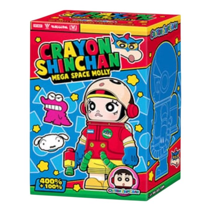 Mega Space Molly Crayon Shinchan Blind Box 100% e 400% Set (1 Blind Box)