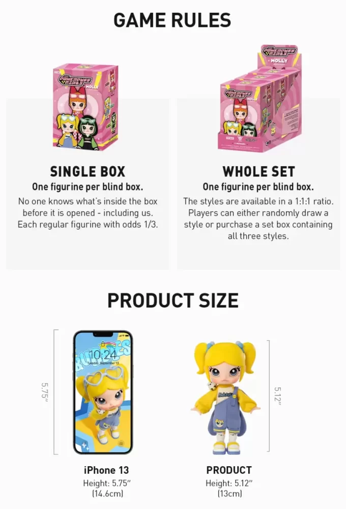 MOLLY × Action figure della serie The Powerpuff Girls