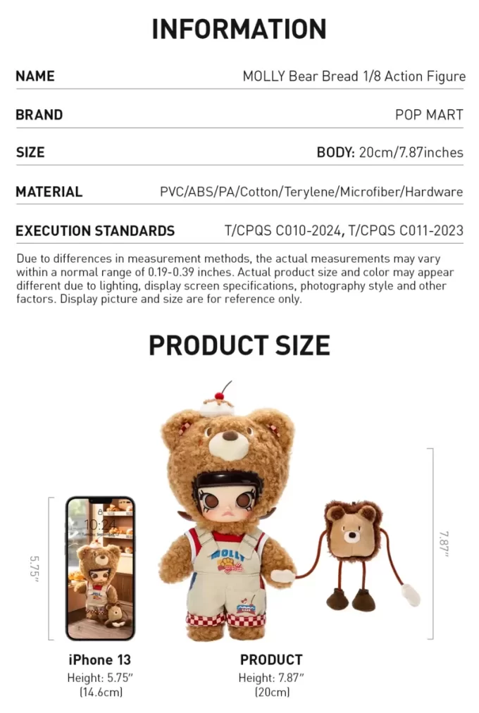 MOLLY Bear Bread 1/8 Action Figure