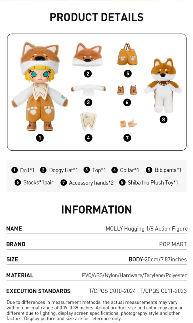 MOLLY che abbraccia la action figure 1/8