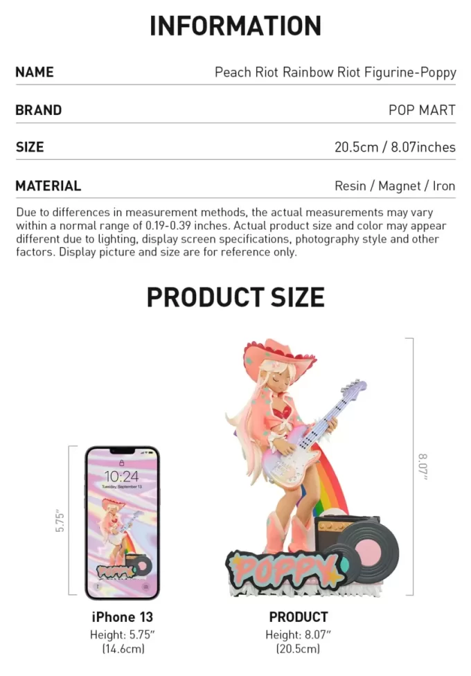Peach Riot Rainbow Riot Figurina – Papavero