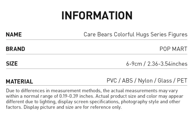 Personaggi della serie Care Bears Colorful Hugs