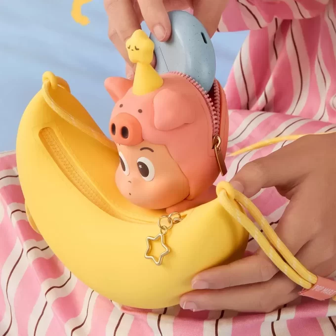 POP BEAN Borsa a tracolla in silicone scintillante per pigiama party