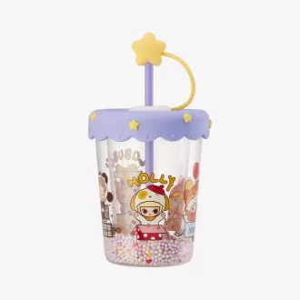 POP BEAN Tazza con cannuccia a doppio strato per pigiama party
