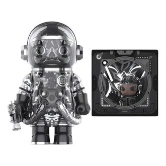 Pop Mart x CLOT Mega Space Molly Black Alienegra Set 400% + Set di pittura stereoscopica 3D