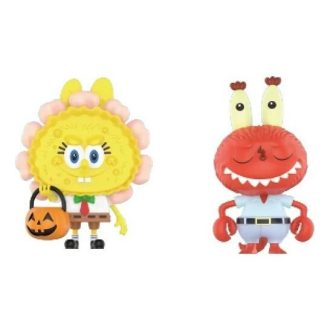 Pop Mart x Spongebob The Monsters Labubu “Jack O Lantern e Mr. Krabs x Zimomo”