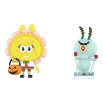 Pop Mart x Spongebob The Monsters Labubu “Jack O Lantern e Plankton x Tycoco”