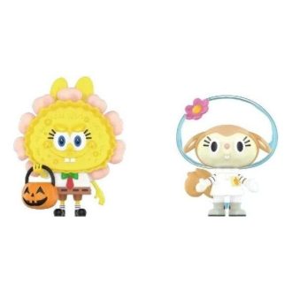 Pop Mart x Spongebob The Monsters Labubu “Jack O Lantern e Sandy Cheeks x Pato”