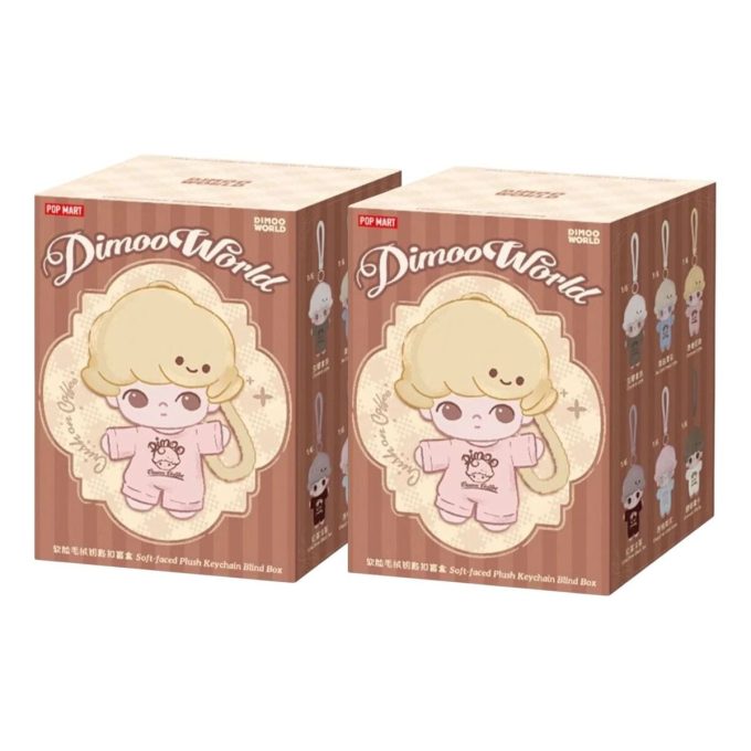 Portachiavi in  peluche Dimoo Crush on Coffee, confezione sigillata (2 scatole cieche)