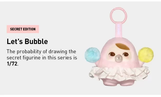 PUCKY BEANIE BUBBLE UP SERIES – Ciondolo di peluche in scatola cieca PUCKY BEANIE BUBBLE UP SERIES – Ciondolo di peluche in scatola cieca