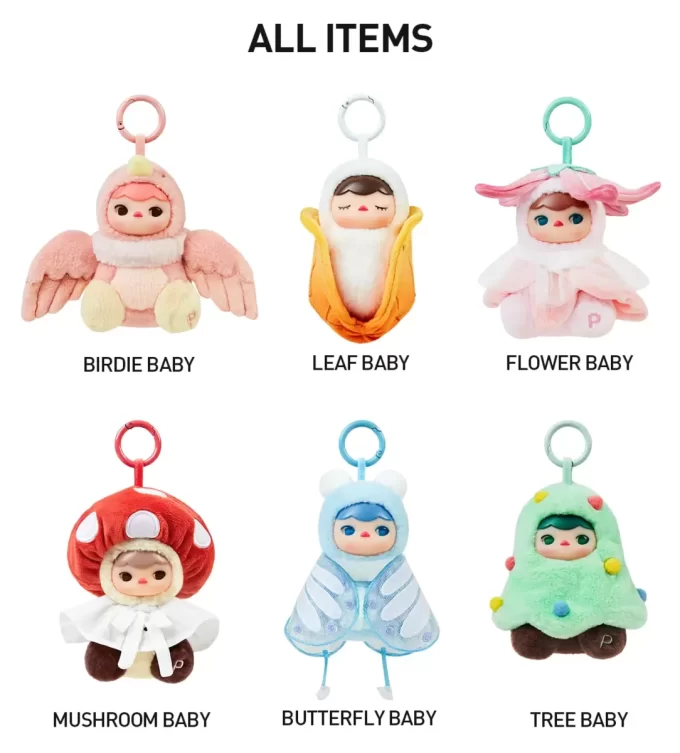 PUCKY Forest Party Series – Ciondolo in peluche in vinile, scatola cieca