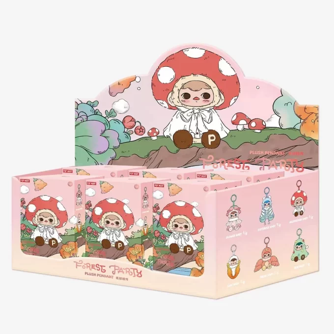 PUCKY Forest Party Series – Ciondolo in peluche in vinile, scatola cieca