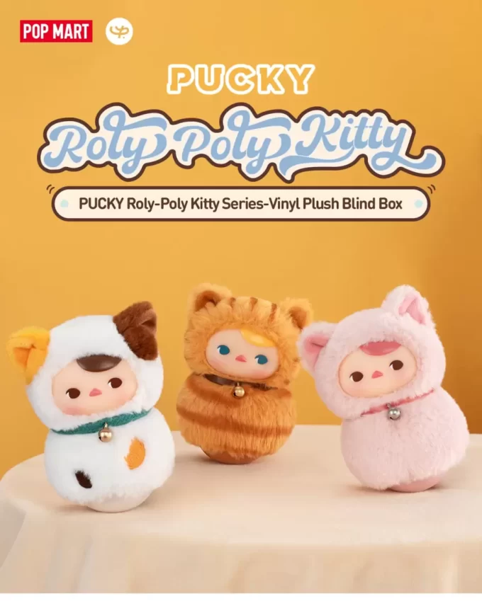 PUCKY Roly-Poly Kitty Series – Peluche in vinile Blind Box