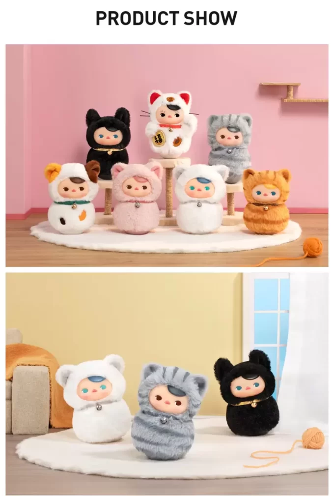 PUCKY Roly-Poly Kitty Series – Peluche in vinile Blind Box