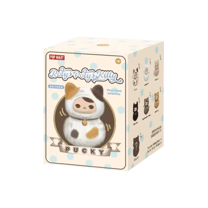 PUCKY Roly-Poly Kitty Series – Peluche in vinile Blind Box