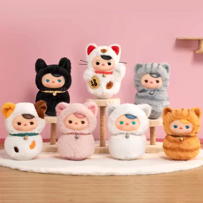 PUCKY Roly-Poly Kitty Series – Peluche in vinile Blind Box
