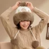 Serie calda e soffice per le feste – Cappello di peluche LABUBU Serie calda e soffice per le feste – Cappello di peluche LABUBU
