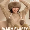 Serie calda e soffice per le feste – Cappello di peluche LABUBU Serie calda e soffice per le feste – Cappello di peluche LABUBU