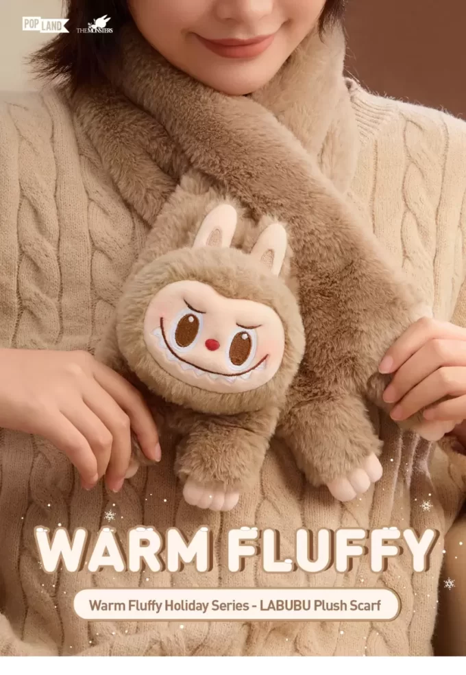 Serie calda e soffice per le feste – Sciarpa di peluche LABUBU