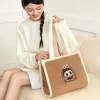 Serie di borse classiche – Borsa tote in peluche LABUBU (marrone)