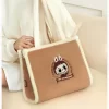 Serie di borse classiche – Borsa tote in peluche LABUBU (marrone)