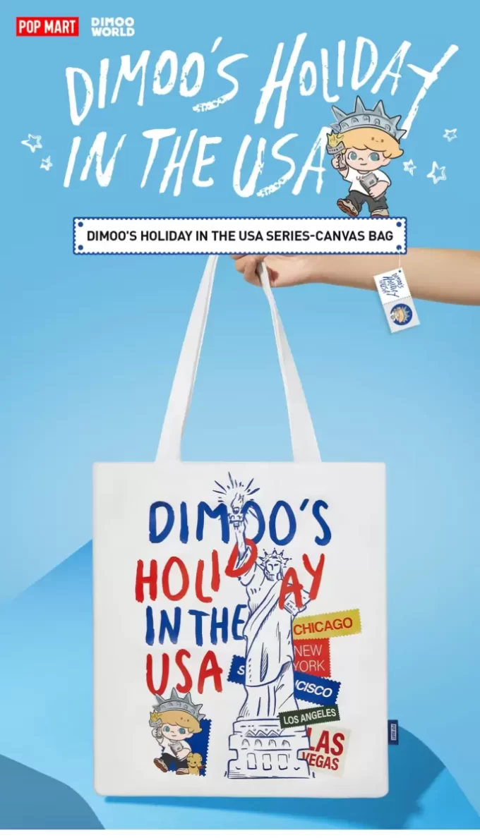 SERIE DIMOO VACANZE NEGLI USA – Borsa in tela