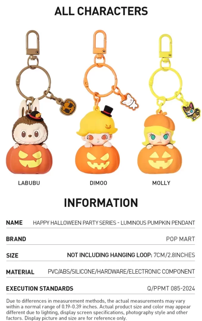 Serie Happy Halloween Party – Ciondolo zucca luminosa