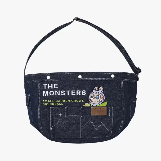 SERIE I MOSTRI CADONO NELLA NATURA SELVAGGIA – Borsa a tracolla in denim
