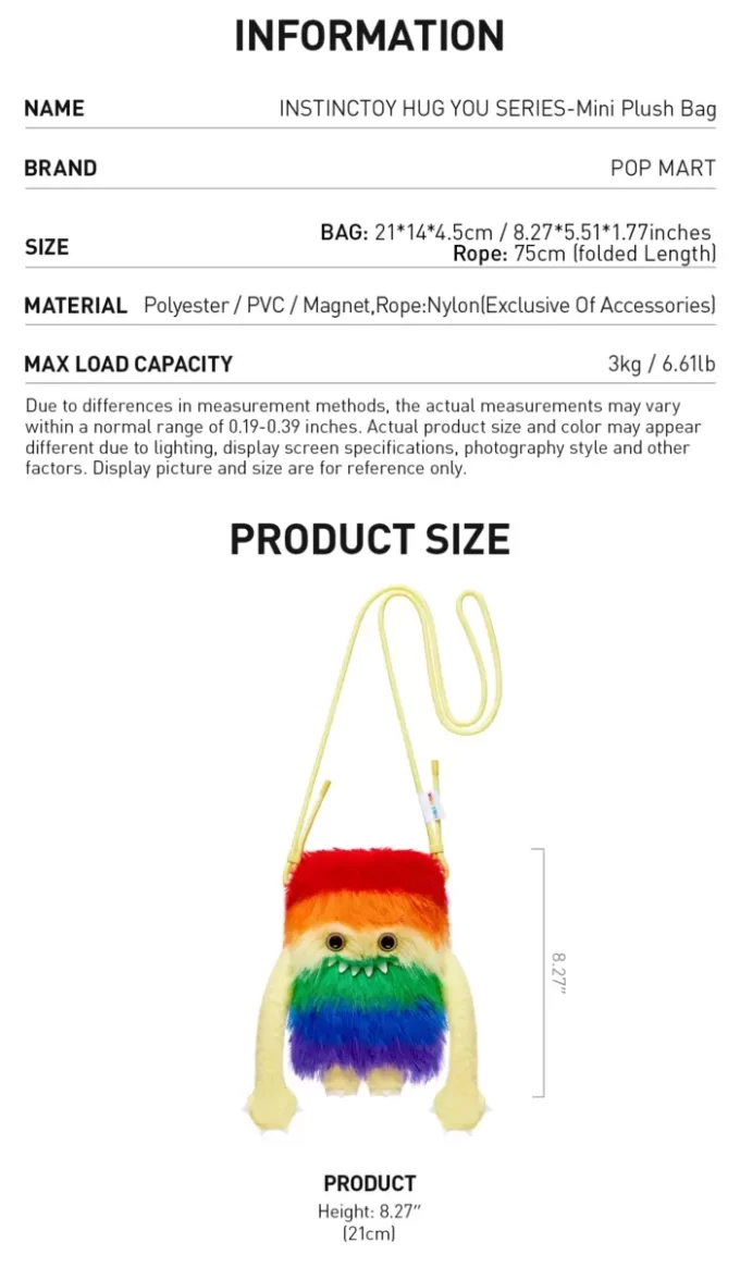 SERIE INSTINCTOY HUG YOU – Mini borsa di peluche SERIE INSTINCTOY HUG YOU – Mini borsa di peluche