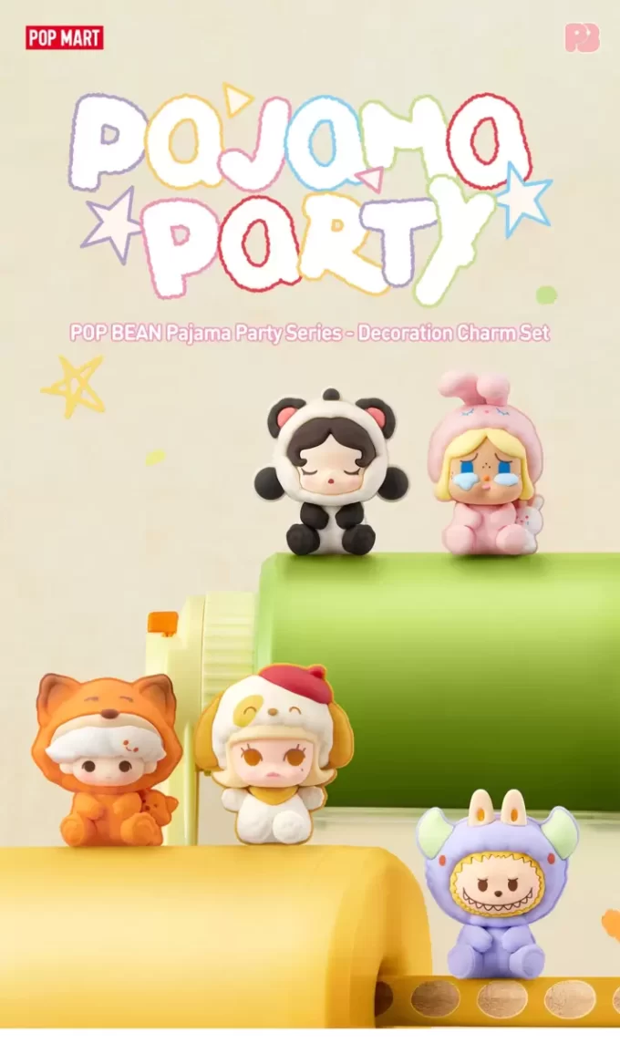 Set di fibbie decorative per pigiama party con particelle carine e bolle