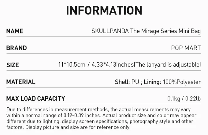 SKULLPANDA The Mirage Series Mini Bag SKULLPANDA The Mirage Series Mini Bag