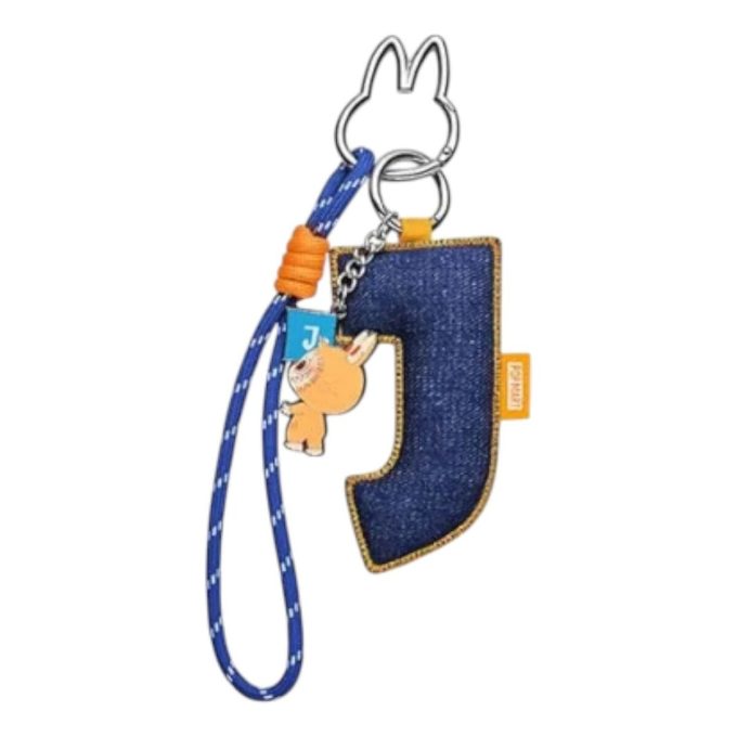 Spilla Labubu per ciondolo con lettera d’amore “J”