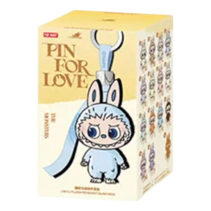 Spilla Labubu per ciondolo in peluche Love, confezione sigillata (A-M) (1 scatola cieca)