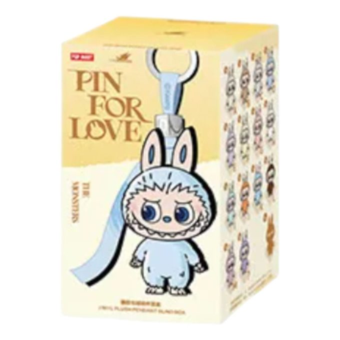 Spilla Labubu per ciondolo in peluche Love, confezione sigillata (A-M) (1 scatola cieca)