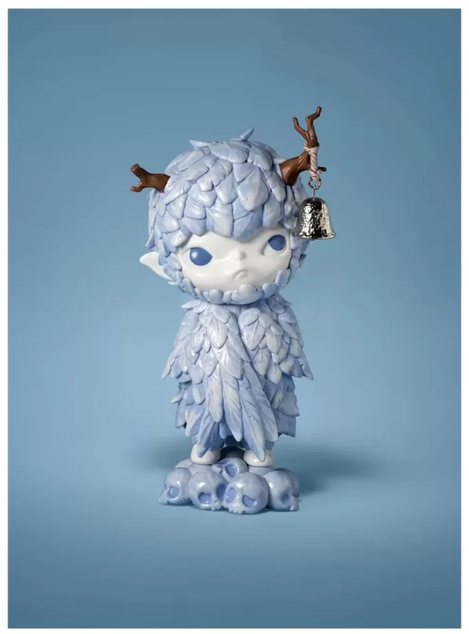 Statuetta in ceramica a forma di piuma di Hirono