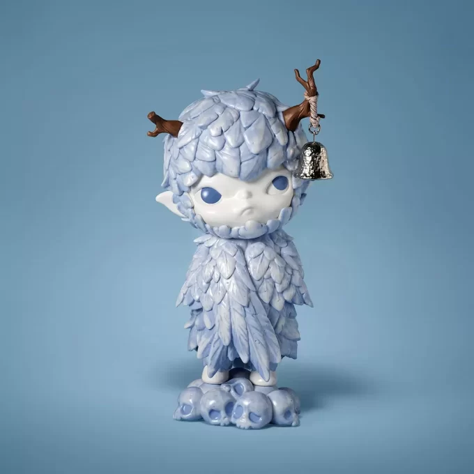 Statuetta in ceramica a forma di piuma di Hirono