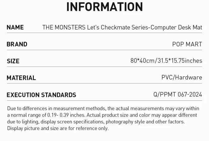 Tappetino da scrivania per computer della serie Let’s Checkmate dei MONSTERS