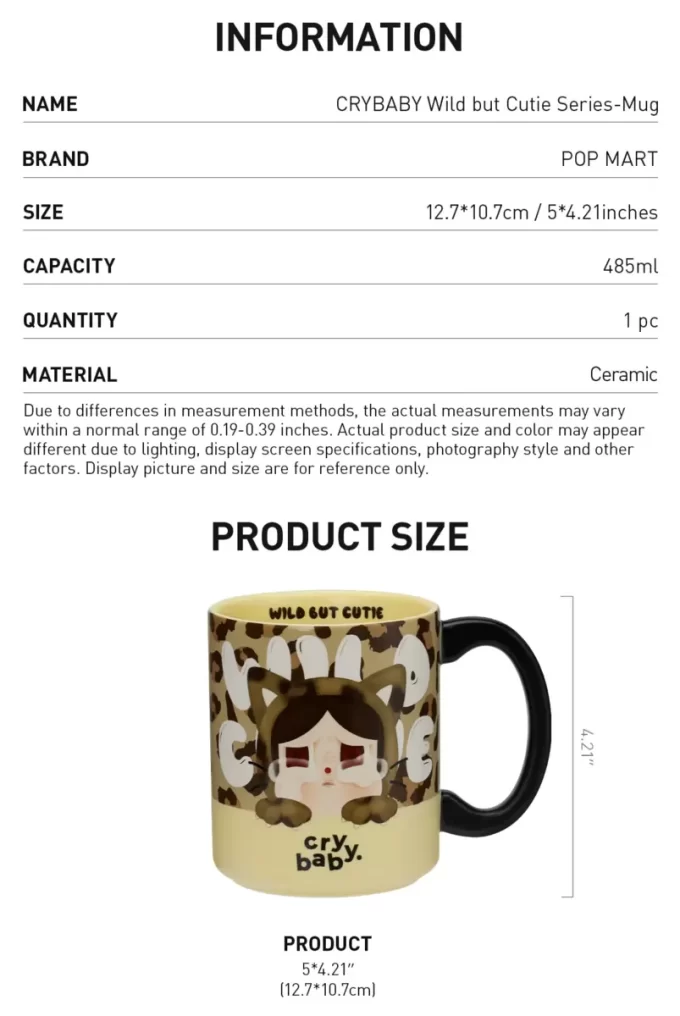 Tazza della serie CRYBABY Wild But Cutie