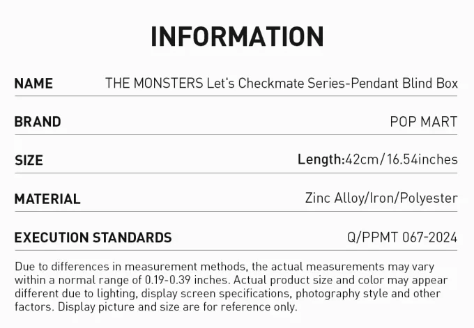 THE MONSTERS Let’s Checkmate Series – Ciondolo Blind Box