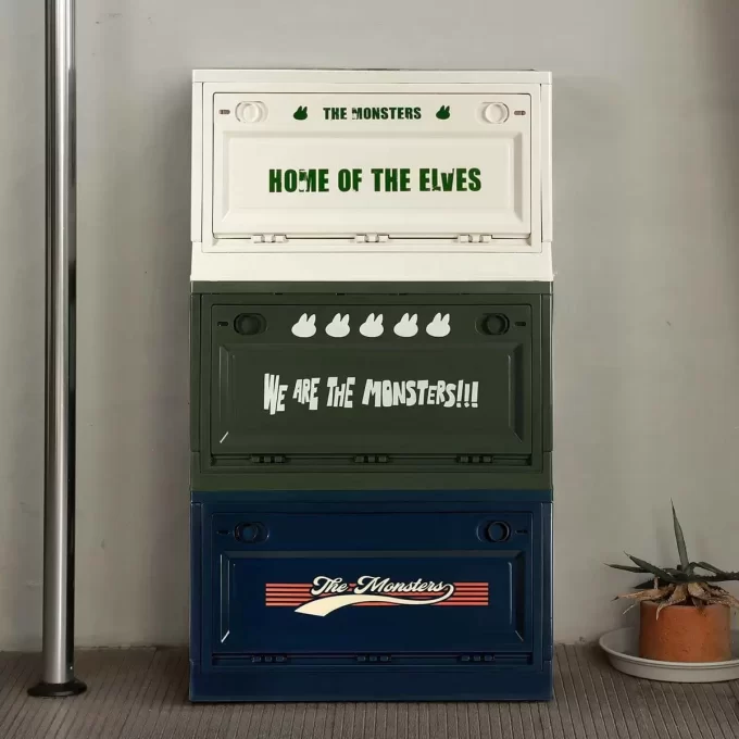 THE MONSTERS Serie Home Of The Elves – Scatola portaoggetti (bianca, verde e blu)